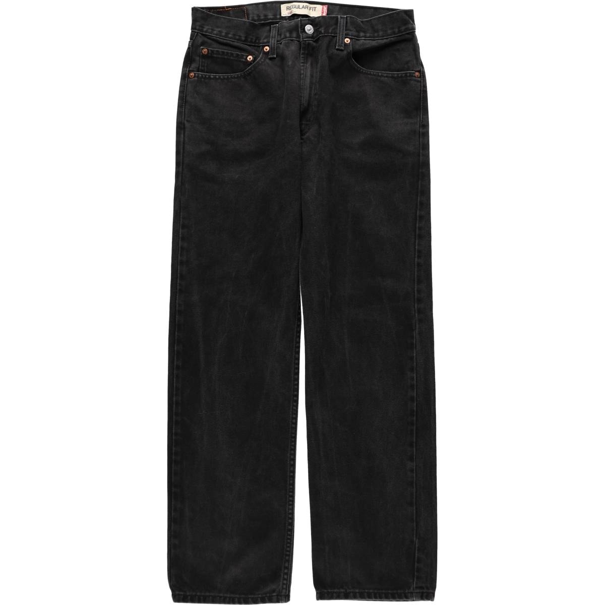 古着 リーバイス Levi's 505 REGULAR FIT ブラックデニム テーパードデニムパンツ メンズw33相当/eaa668324