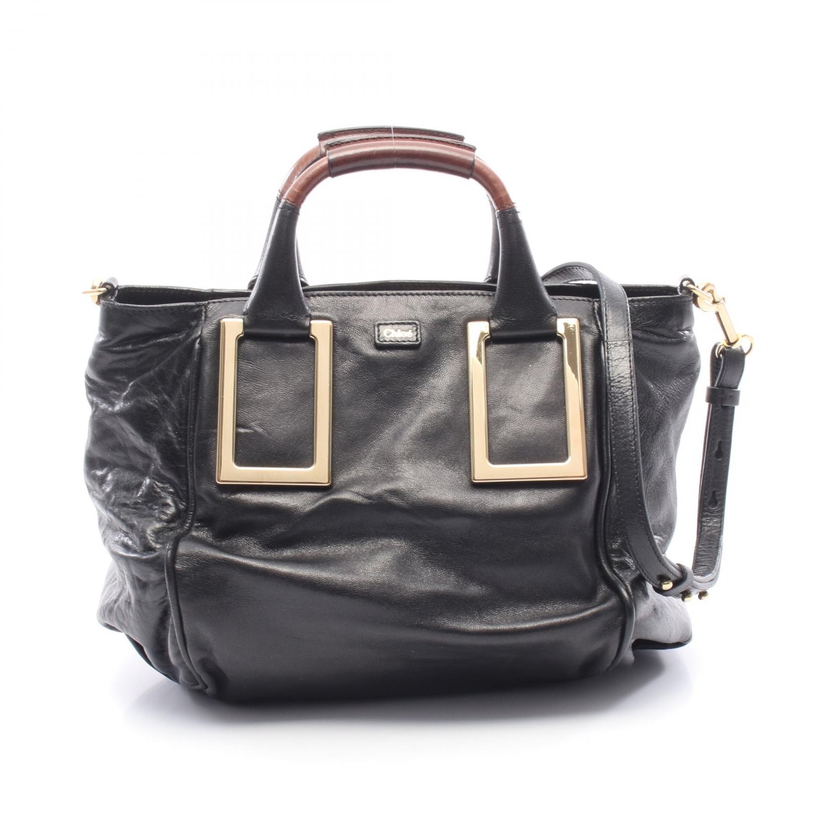 クロエ Chloe エテル ハンドバッグ バッグ レザー レディース ブラック系 【中古】