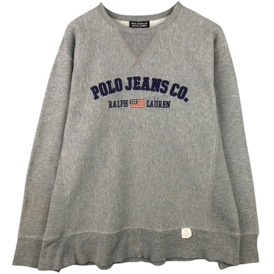 古着 00年代 ラルフローレン Ralph Lauren POLO JEANS COMPANY ロゴスウェットシャツ トレーナー メンズL相当/eaa588263