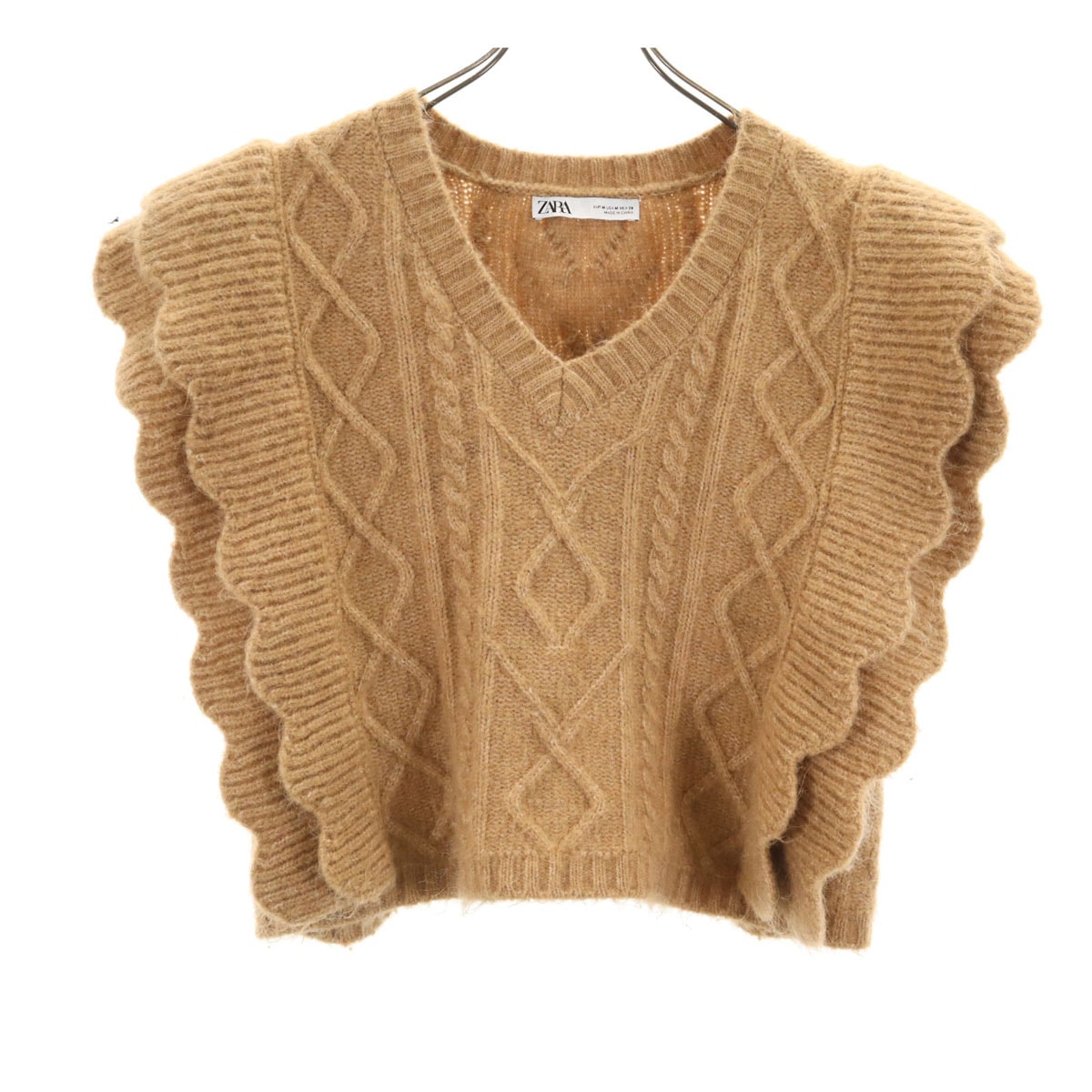 ZARA ザラ ニットベスト M ベージュ