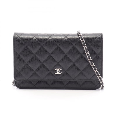 シャネル CHANEL マトラッセ ショルダーバッグ バッグ キャビアスキン(グレインドカーフ) レディース ブラック系 AP0250 【中古】