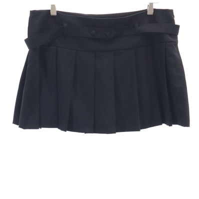 ZARA ザラ ミニ丈 プリーツスカート XL ブラック インナーパンツ付き