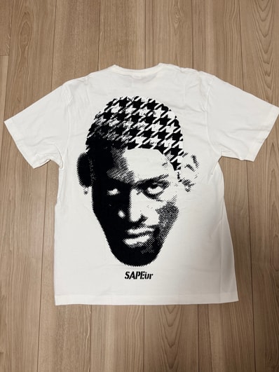 SAPEur Hounds Tooth Head S/S Tee "White"