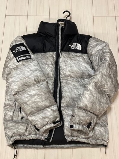 Supreme x The North Face Nuptse Jacket "White Paper Print"
