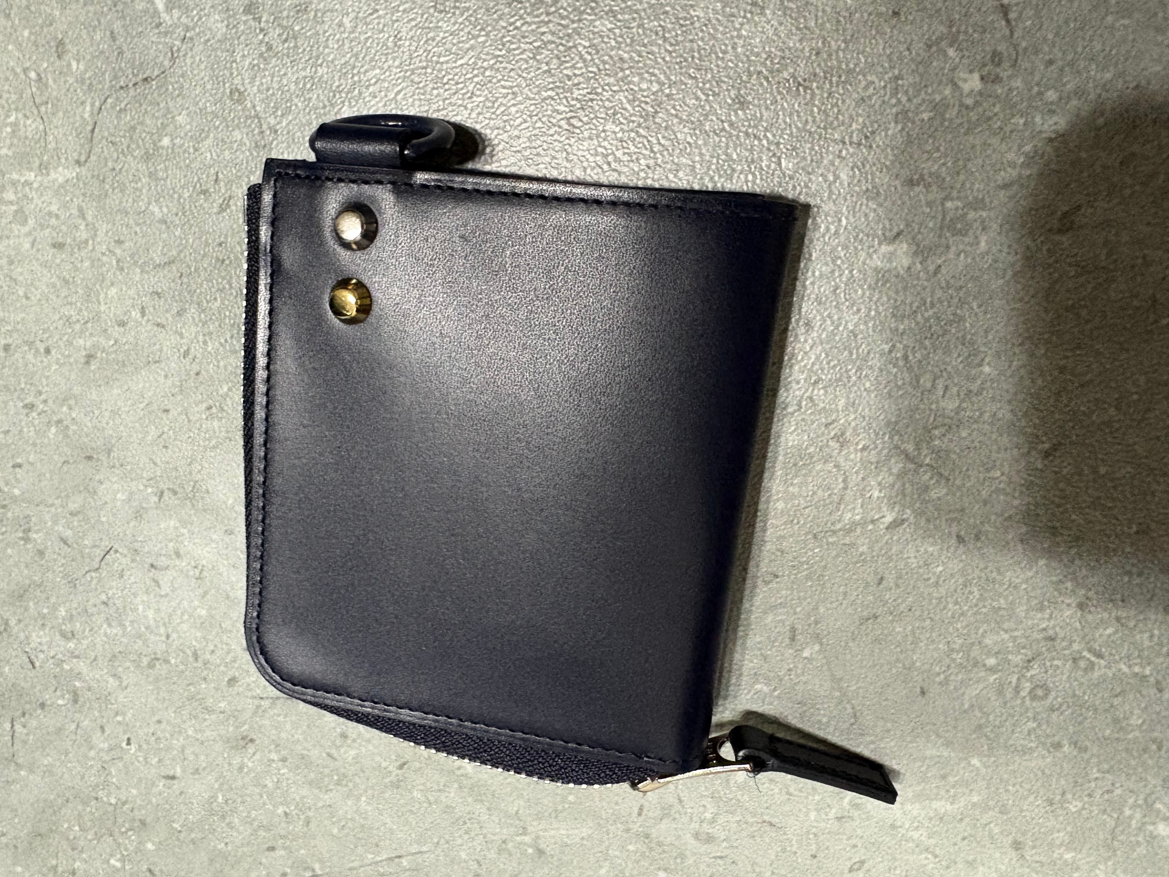 sacai x PORTER Leather Wallet "Navy"
