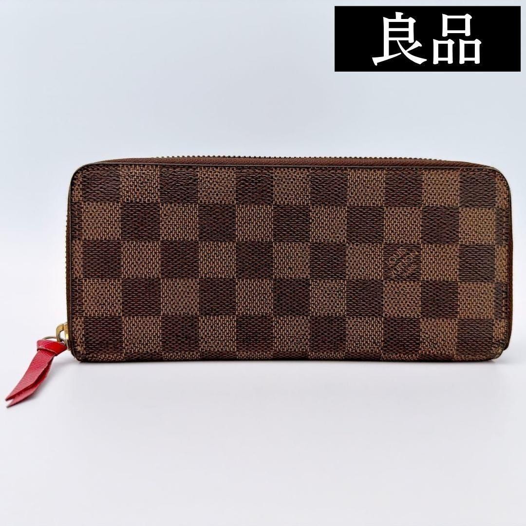 Louis Vuitton Clemence Wallet Damier Ebene "Cerise"