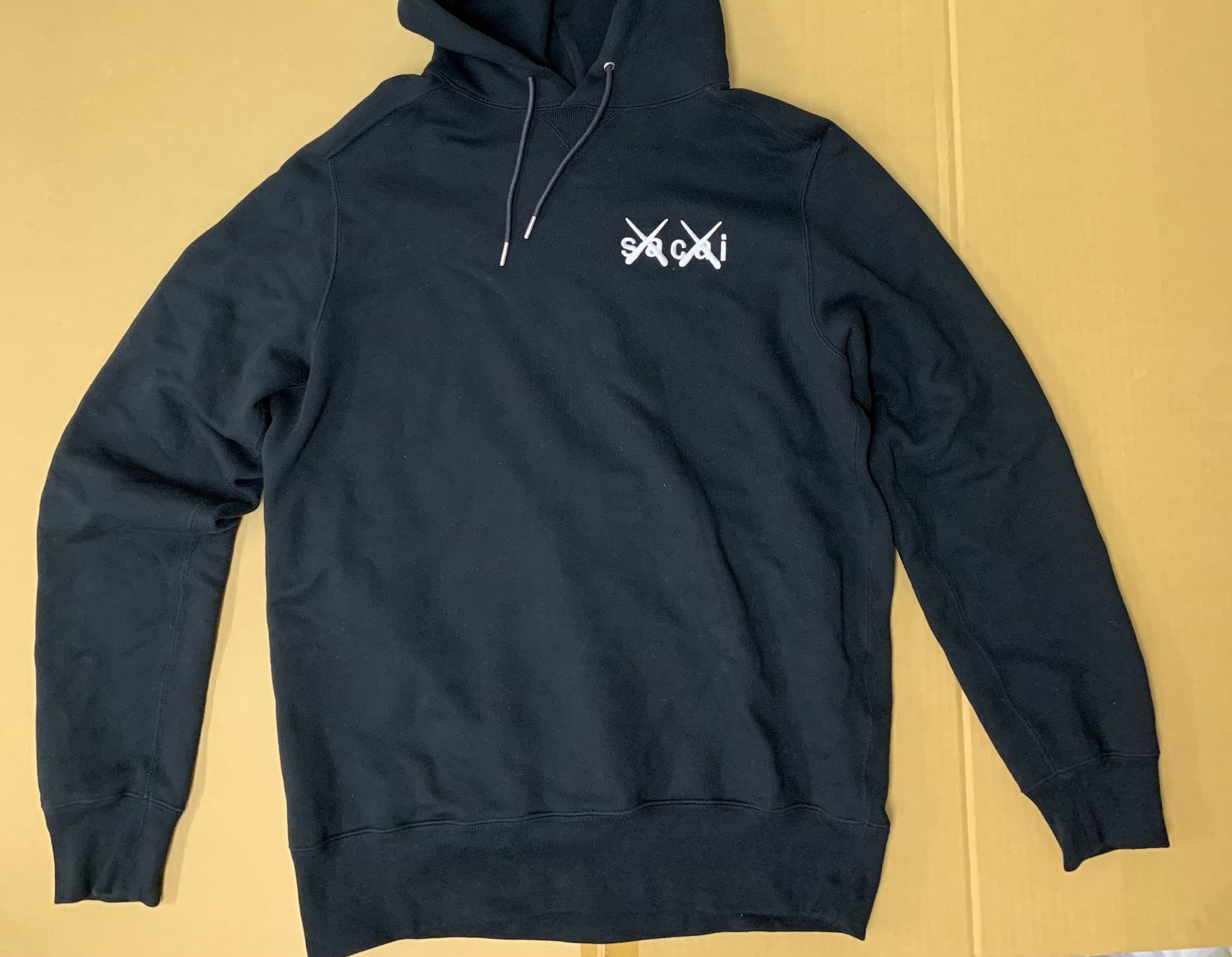 sacai KAWS Embroidery Hoodie "Black"