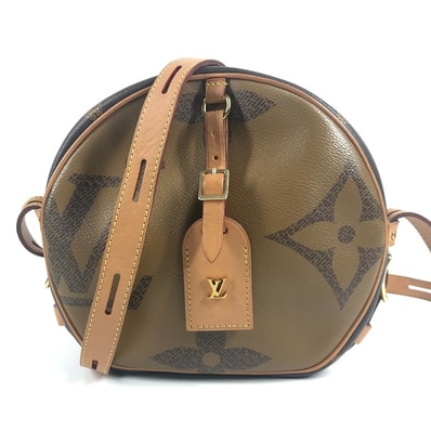 ルイヴィトン LOUIS VUITTON ボワットシャポースープル M44604 ジャイアントモノグラム ポシェット 丸型 ラウンド 斜め掛け カバン ショルダーバッグ モノグラムジャイアントキャンバス ブラウン