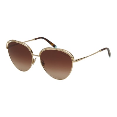 ティファニー サングラス TF3075 ブラウン ゴールド金具 レディース TIFFANY&Co. 【中古】