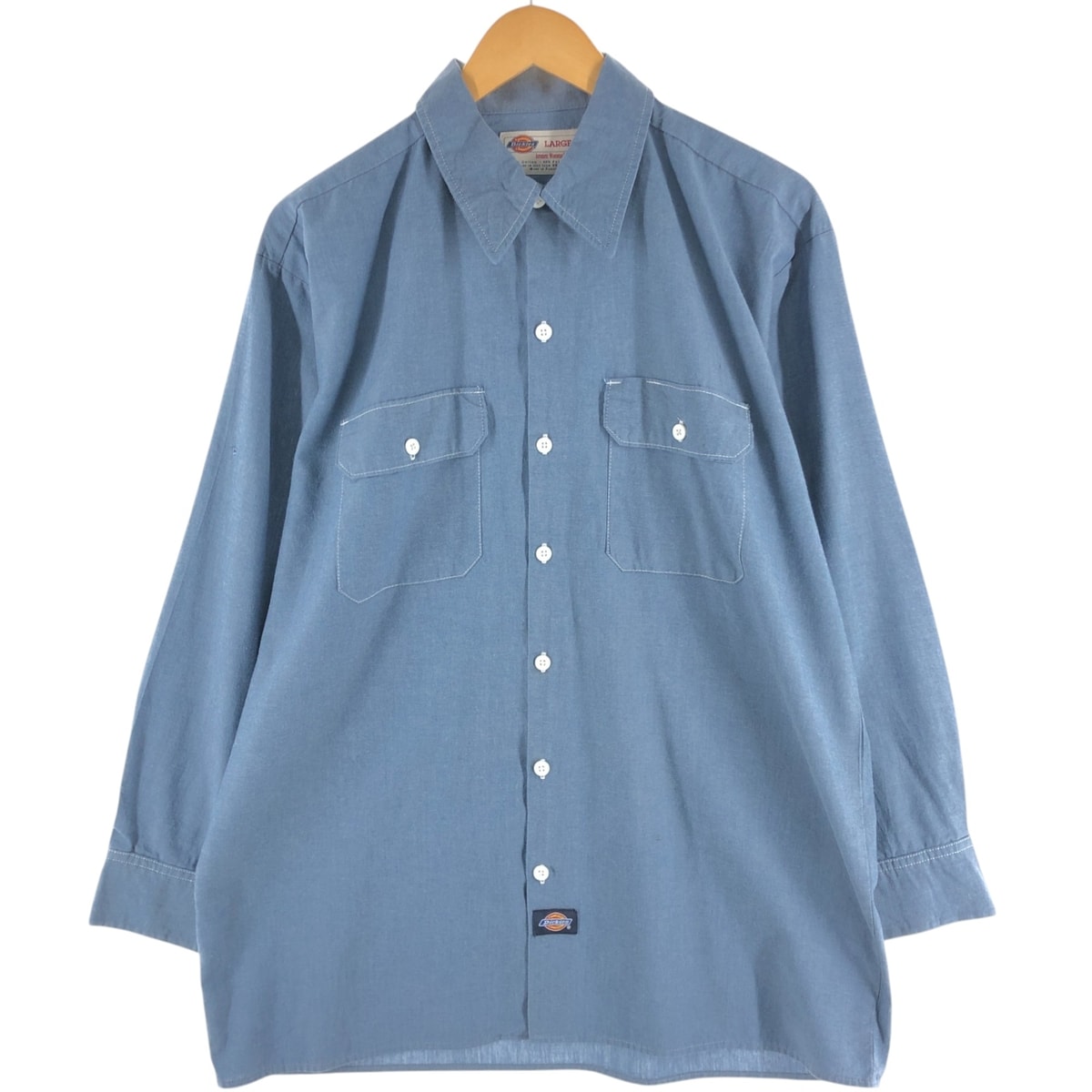 古着 ディッキーズ Dickies 長袖 ワークシャツ メンズL相当/eaa528193