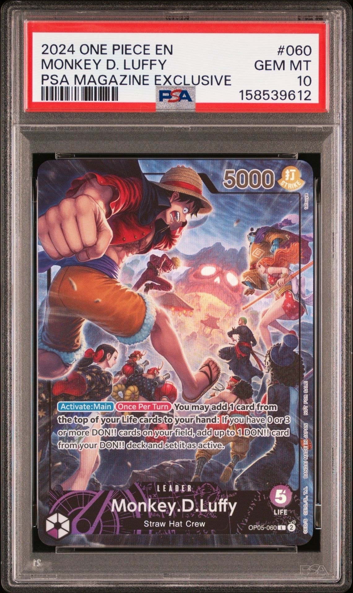 PSA10】モンキー・D・ルフィ SEC-P [EB04-061](エクストラブースター
