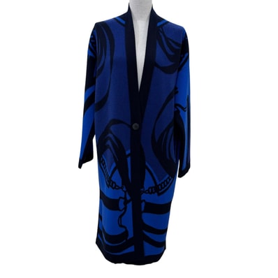 極美品 エルメス カーディガン LA PROMENADE DU MATIN 34
