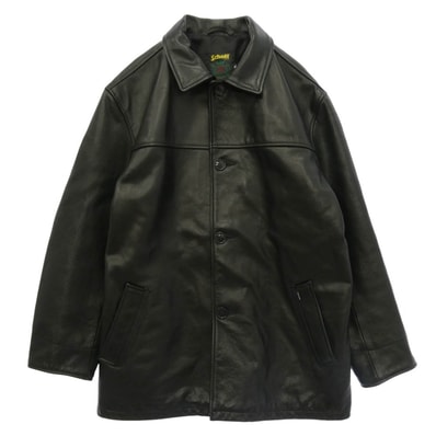 Supreme x Schott Leather Car Coat "Black"