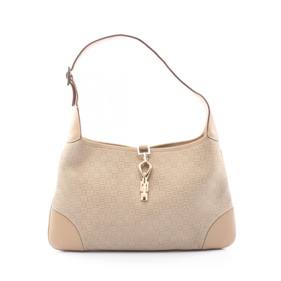 グッチ GUCCI カンデンスキー Gロゴエンボス ショルダーバッグ バッグ スウェード レザー レディース ベージュ系 001 4057 【中古】