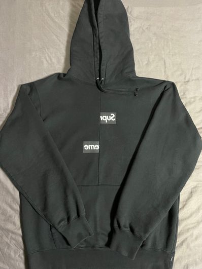 Supreme / Comme des Garçons SHIRT® Split Box Logo Hooded Sweatshirt "Black"