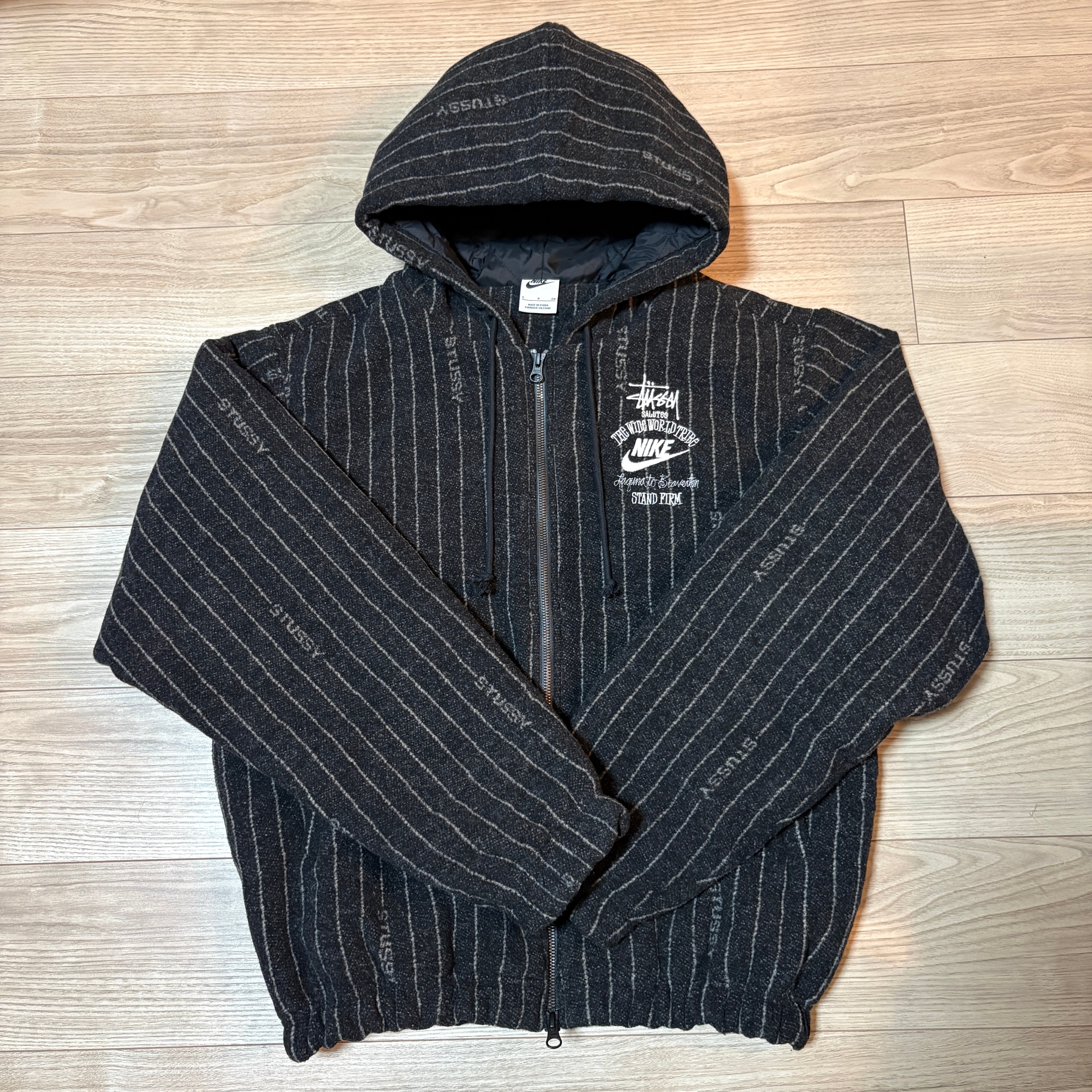Stussy x Nike Striped Wool Jacket 