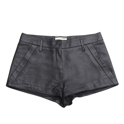 ■美品■SAINT LAURENT PARIS サンローランパリ ショートパンツ サイズF36 ラムレザー ハーフパンツ イタリア製 ブランド古着【中古】20260730/RB0288