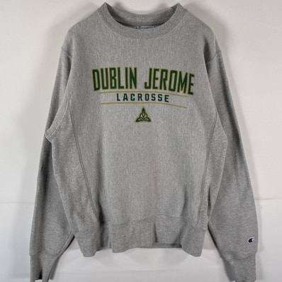 古着 チャンピオン Champion スウェット リバースウィーブ トレーナー プルオーバー クルーネック ロゴプリント SMALL グレー メンズ