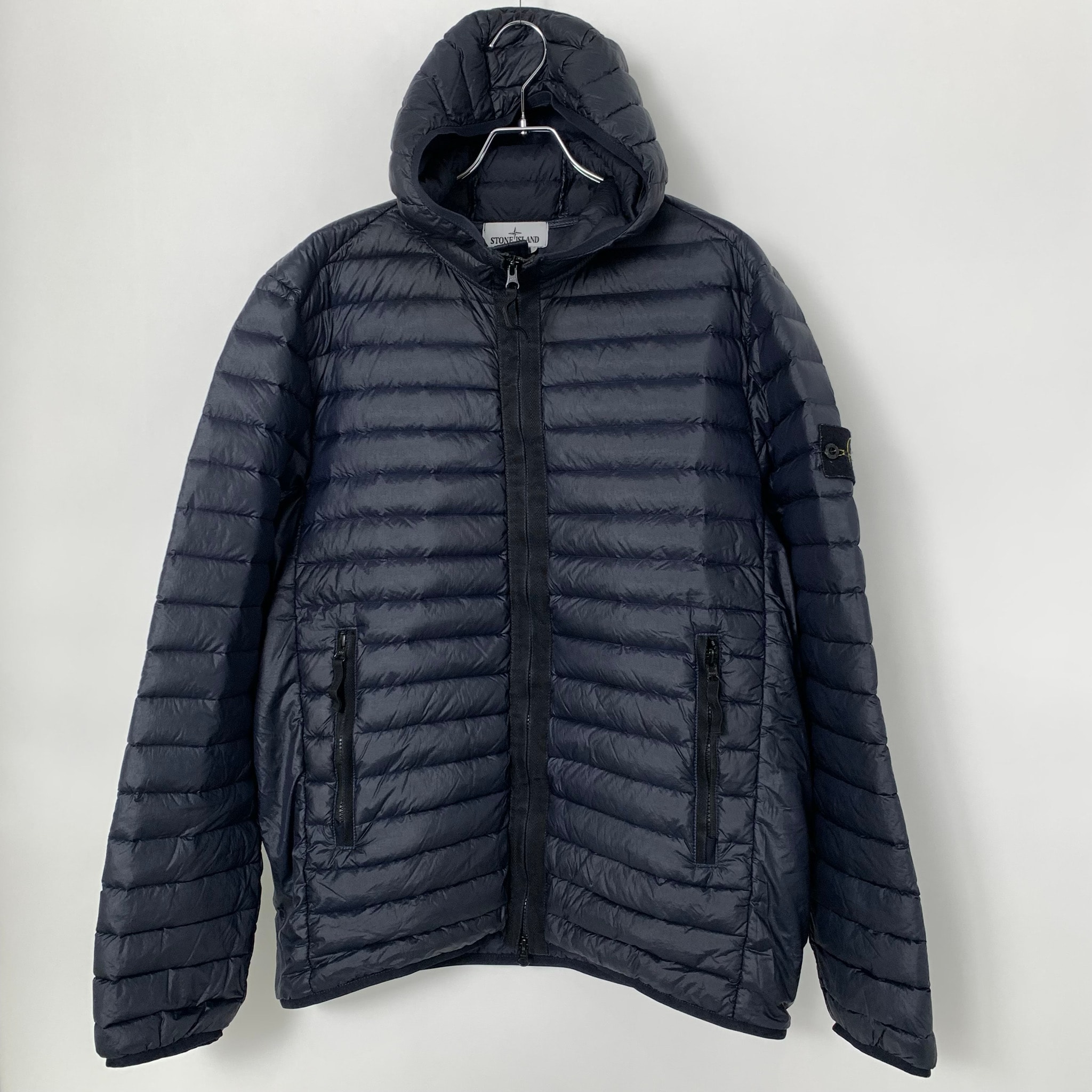 Stone Island Down Jacket 40324 Loom Woven Chambers Nylon Down Packable "Navyblue"