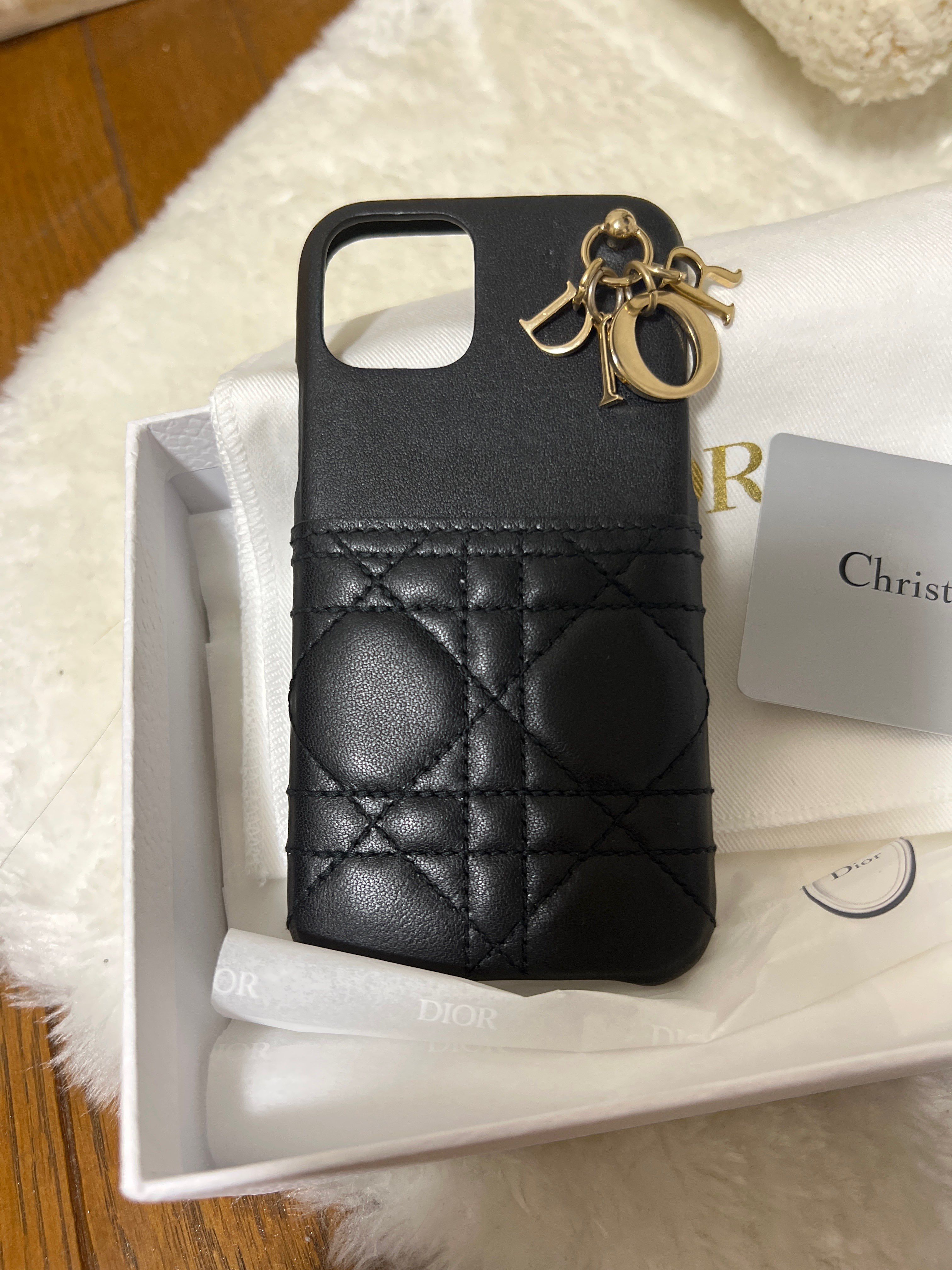 Dior Lady Dior Cover For Iphone 12 And 12 Pro "Black"