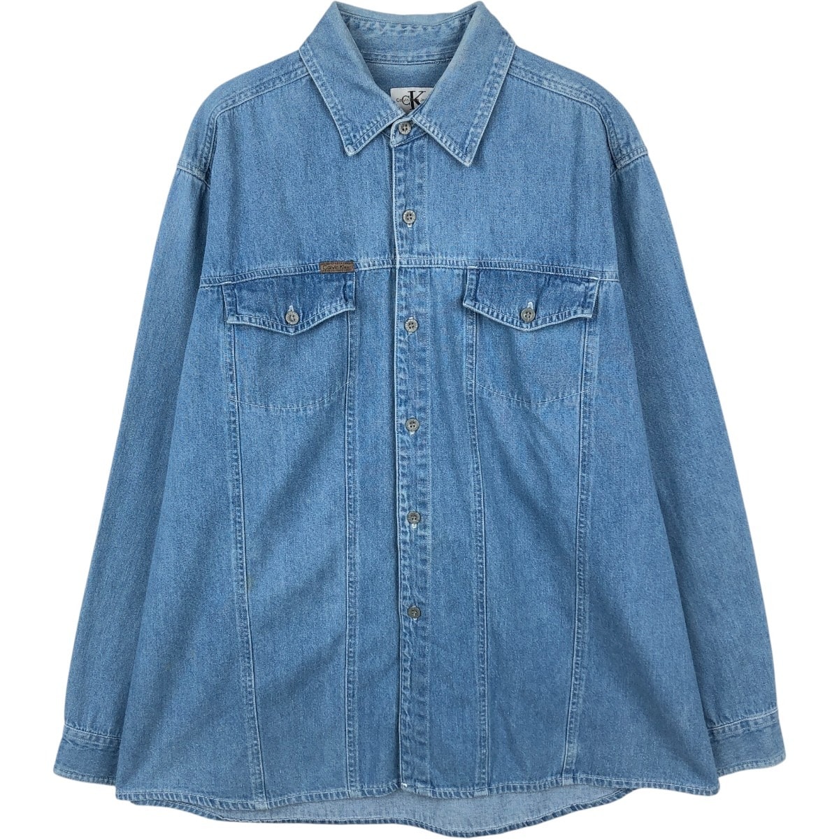 古着 90~00年代 カルバンクライン Calvin klein JEANS 長袖 デニムシャツ メンズXL相当 ヴィンテージ/eaa666240