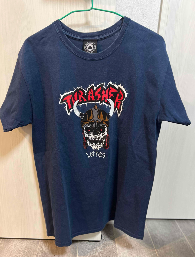 THRASHER/スラッシャー/スペードタグ/Mサイズ/Tシャツ/クルーネック/90s〜00s/ヴィンテージ/VINTAGE/ビンテージ/スケーター/スケボー/サーフィン/サーファー/ストリート/STREET/アメカジ/スカル/USA/アメリカ/ロサンゼルス