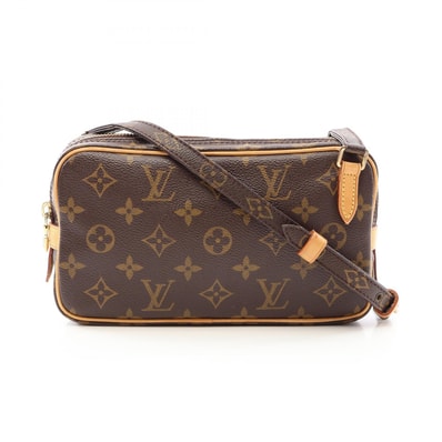 ルイ・ヴィトン LOUIS VUITTON マルリーバンドリエール ショルダーバッグ バッグ PVCコーティングキャンバス レザー モノグラム レディース ブラウン系 M51828 【中古】