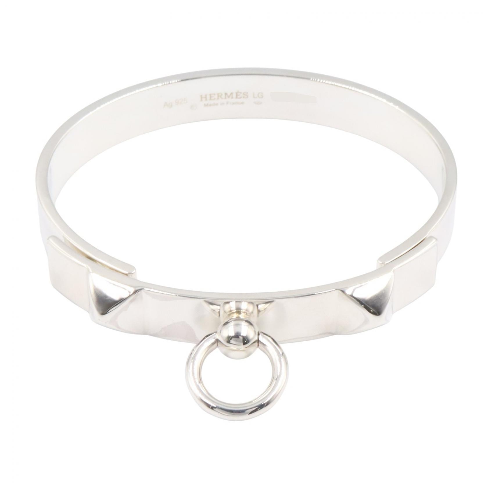 エルメス HERMES コリエンドシアン ブレスレット PM LG バングル アクセサリー シルバー925 レディース シルバー系 H115424B 00ST 【中古】