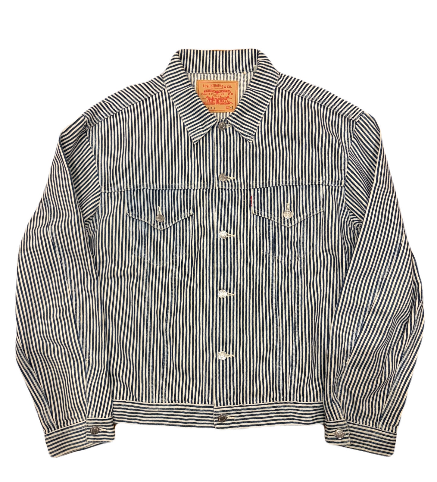 LEVI'S x NIGO 557XX Hickory Stripe Trucker Jacket "Indigo"