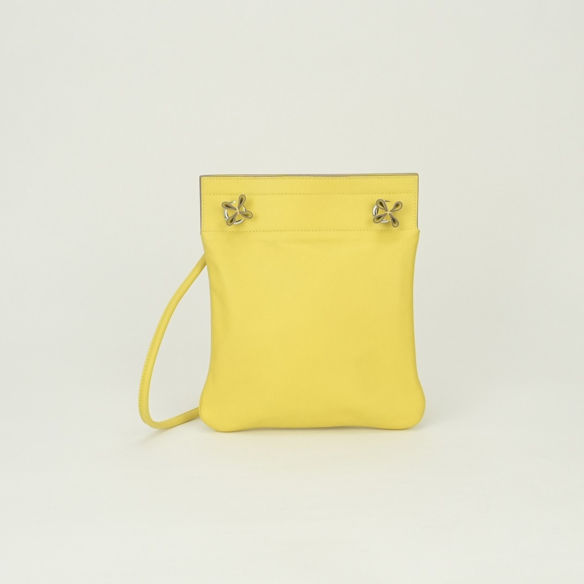 エルメス HERMES アリーヌミニ アリーヌ ミニ バッグ ショルダーバッグ スイフト ライム Lime イエロー Yellow 黄 シルバー金具 ヴォースイフト