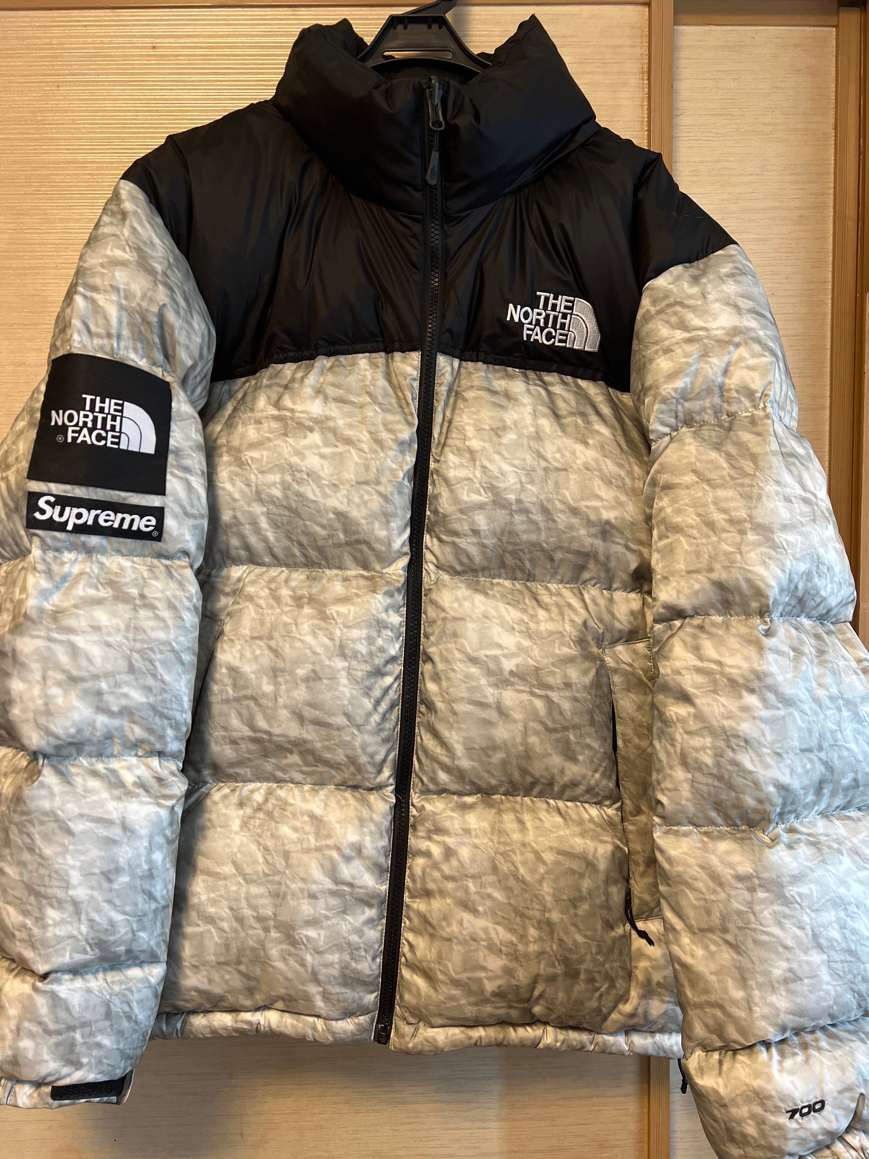 Supreme x The North Face Nuptse Jacket "White Paper Print"