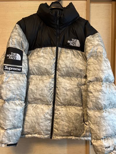 Supreme x The North Face Nuptse Jacket "White Paper Print"