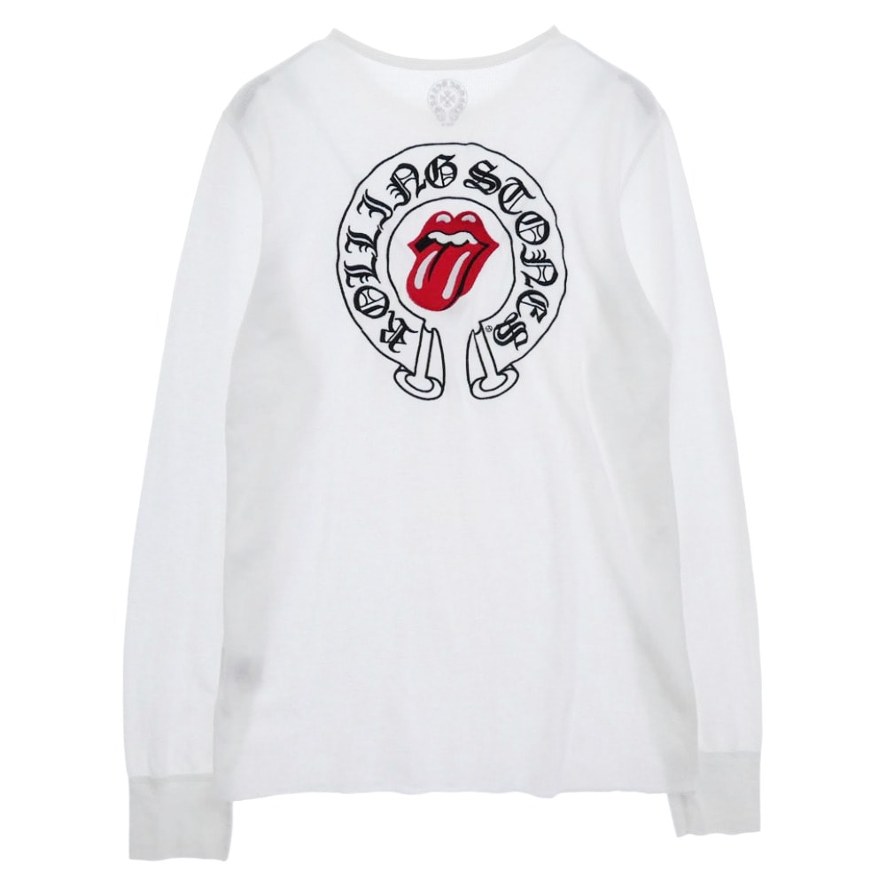 Chrome Hearts x The Rolling Stones Embroidered Logo Thermal L/S T-Shirt "White"