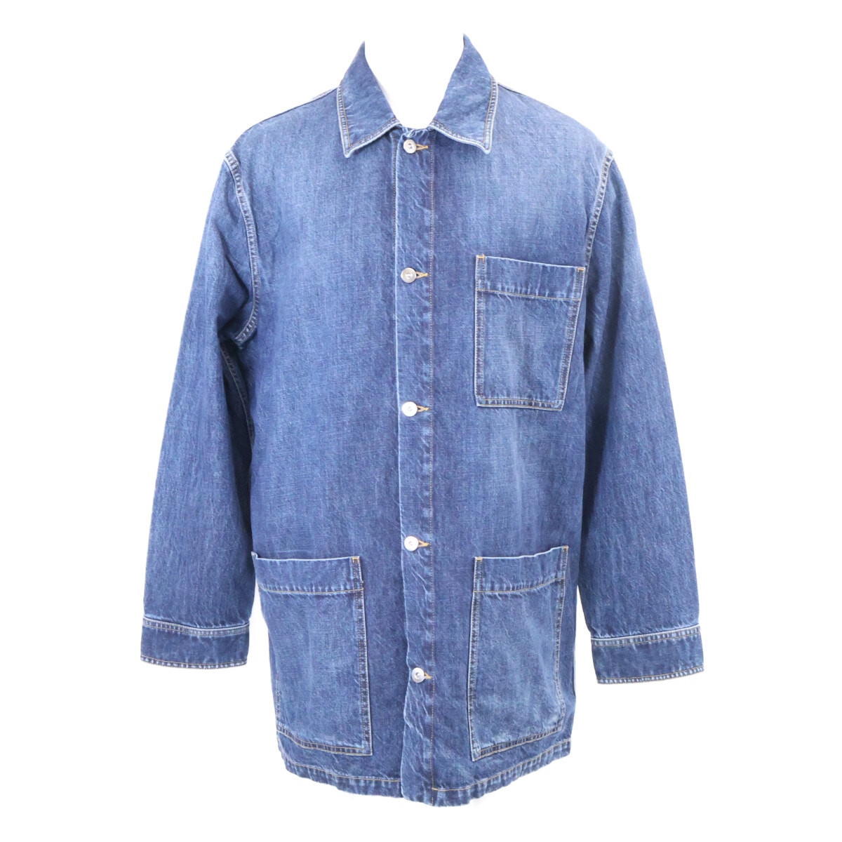 ボッテガヴェネタ 【美品/国内正規】774285 V2J80 イタリア製 コットン メタルボタン デニムカバーオール 48