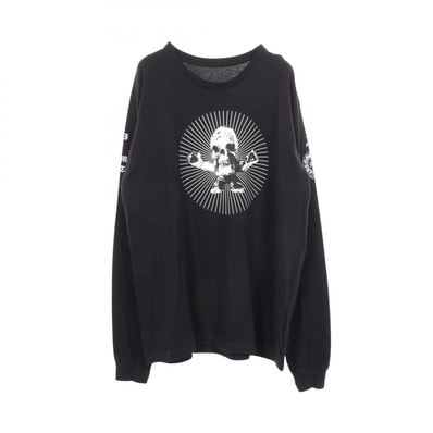 クロムハーツ CHROME HEARTS FOTI HARRIS TEETER 長袖Tシャツ 衣料品 トップス コットン メンズ ブラック系 【中古】