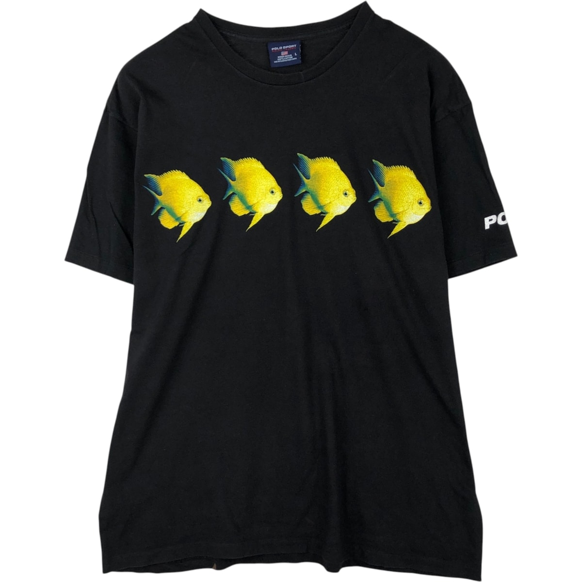 古着 ラルフローレン Ralph Lauren POLO SPORT ポロスポーツ 魚柄 半袖 プリントTシャツ USA製 メンズL相当/eaa647835