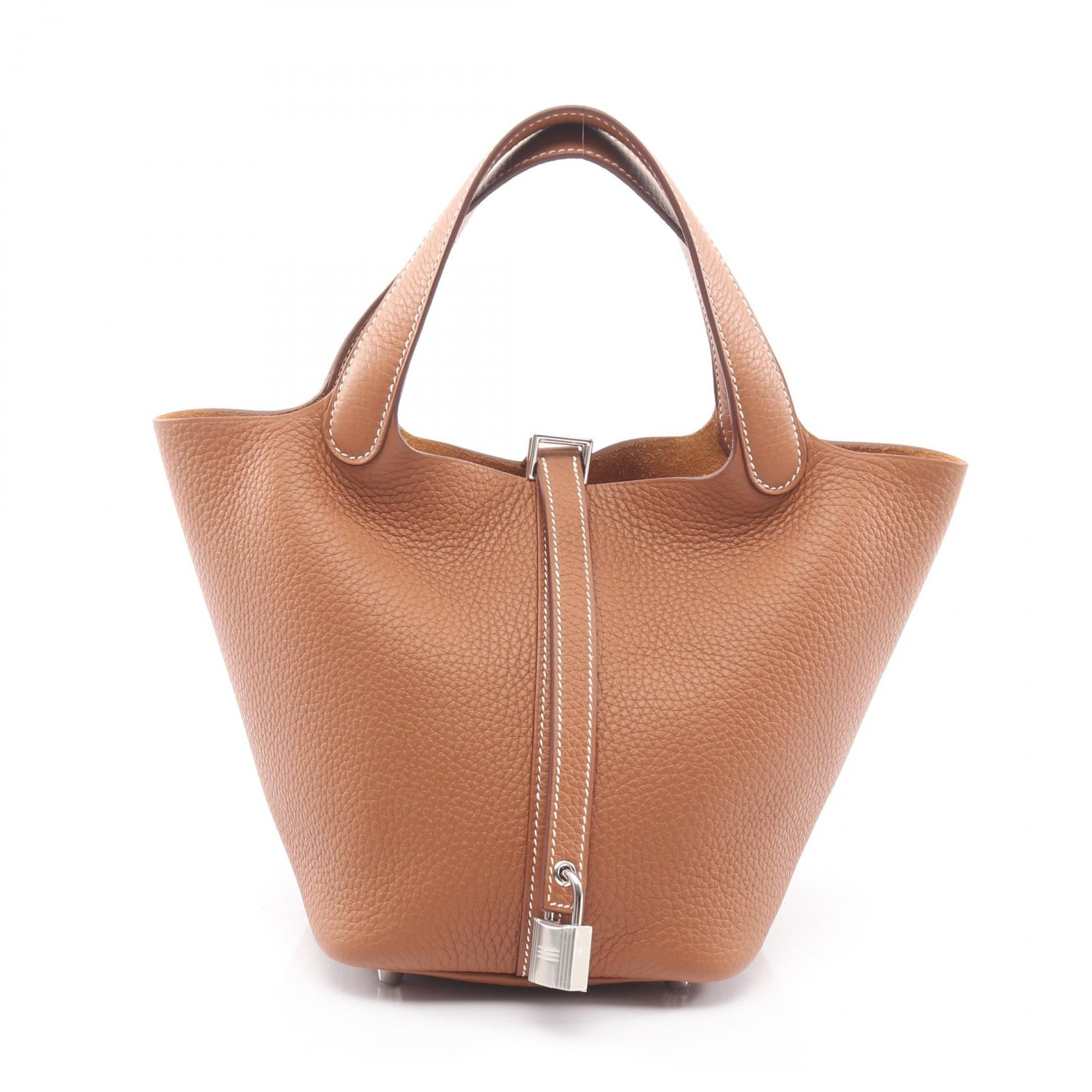 エルメス HERMES ピコタンロックPM ハンドバッグ バッグ レザー トリヨンクレマンス トリヨンクレマンス ゴールド K刻印(2025年製造) レディース ブラウン系 【中古】