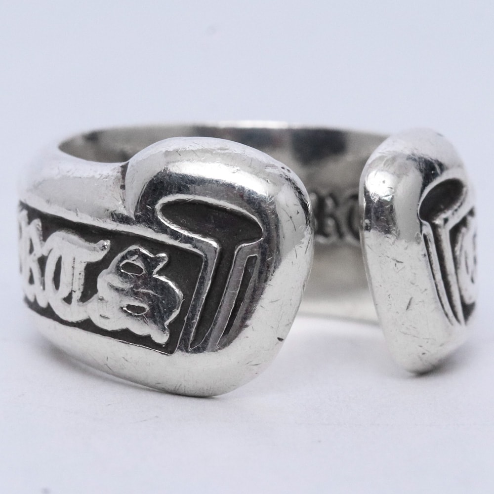 Chrome Hearts CH Scroll Label Ring / Small "Silver"