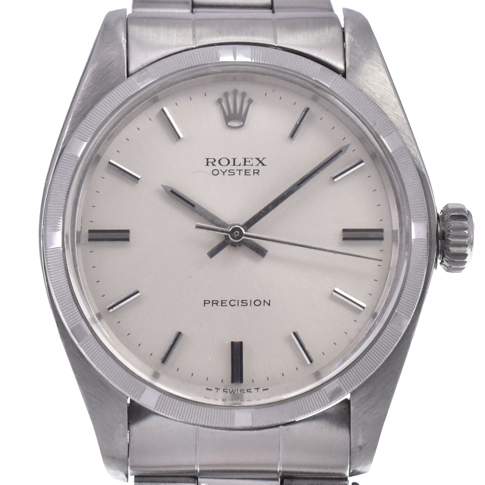 ロレックス ROLEX 6427 ヴィンテージ オイスター プレシジョン Cal.1225 シルバー 手巻き メンズ 良品 腕時計 L#147760