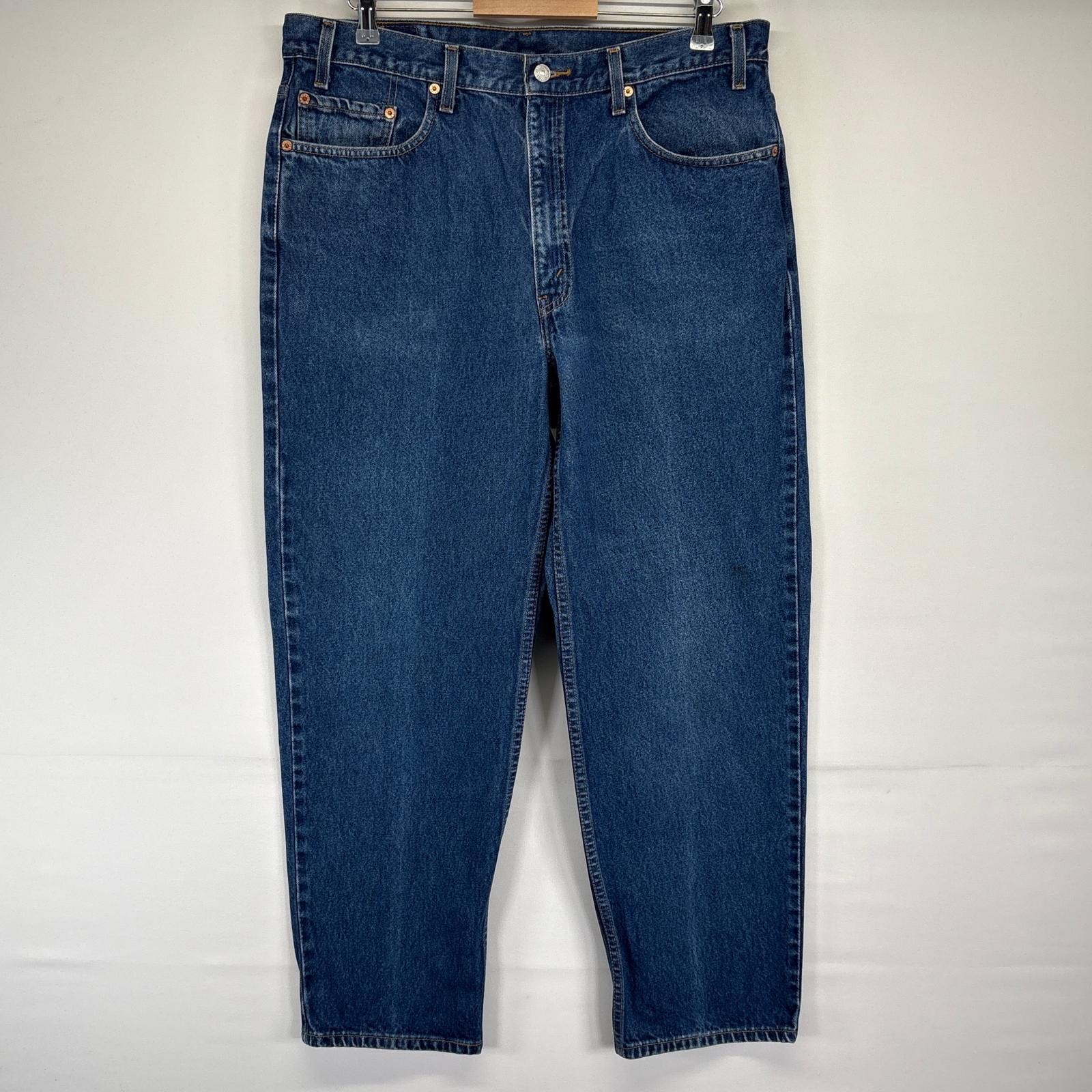 古着 90's/90年代 リーバイス Levi's デニムパンツ 550 テーパード バギー ジーンズ ジーパン 長ズボン 大きいサイズ w38 L30 ブルー メンズ