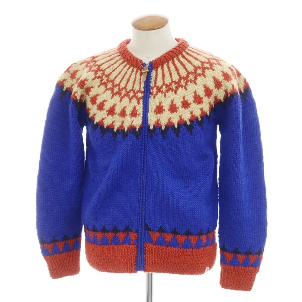 【中古】ベドウィンアンドザハートブレイカーズ BEDWIN & THE HEARTBREAKERS ウール ジップアップ カーディガン ブルー系【サイズ2】【メンズ】