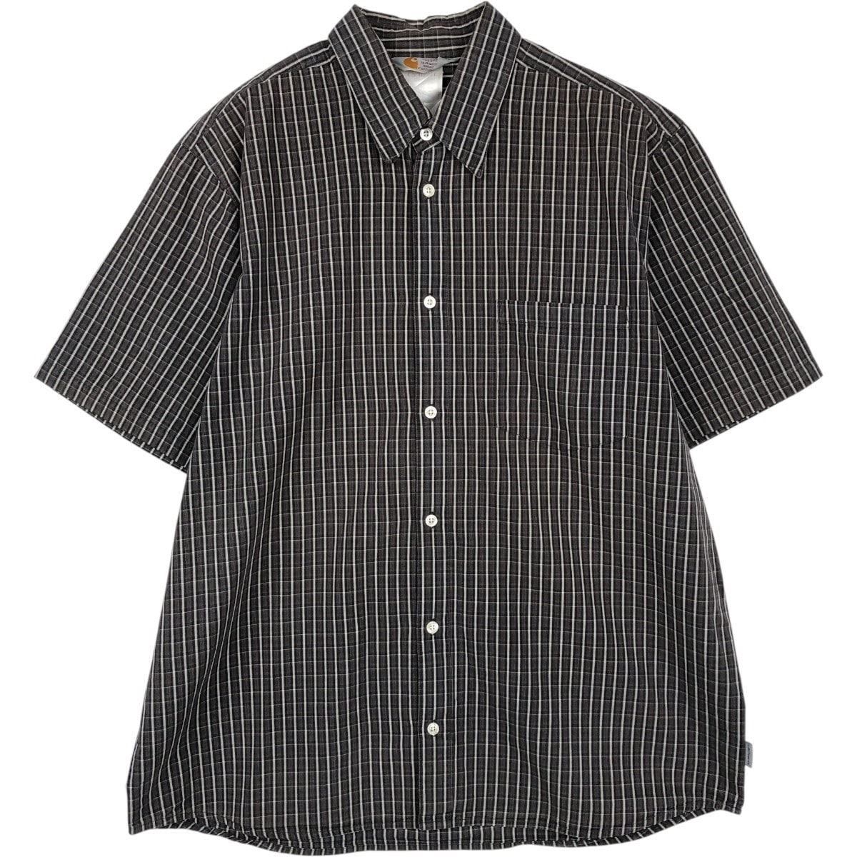 古着 カーハート Carhartt チェック柄 半袖 ワークシャツ メンズXL相当/eaa659137
