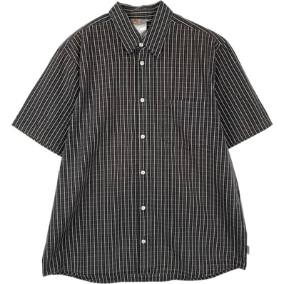 古着 カーハート Carhartt チェック柄 半袖 ワークシャツ メンズXL相当/eaa659137