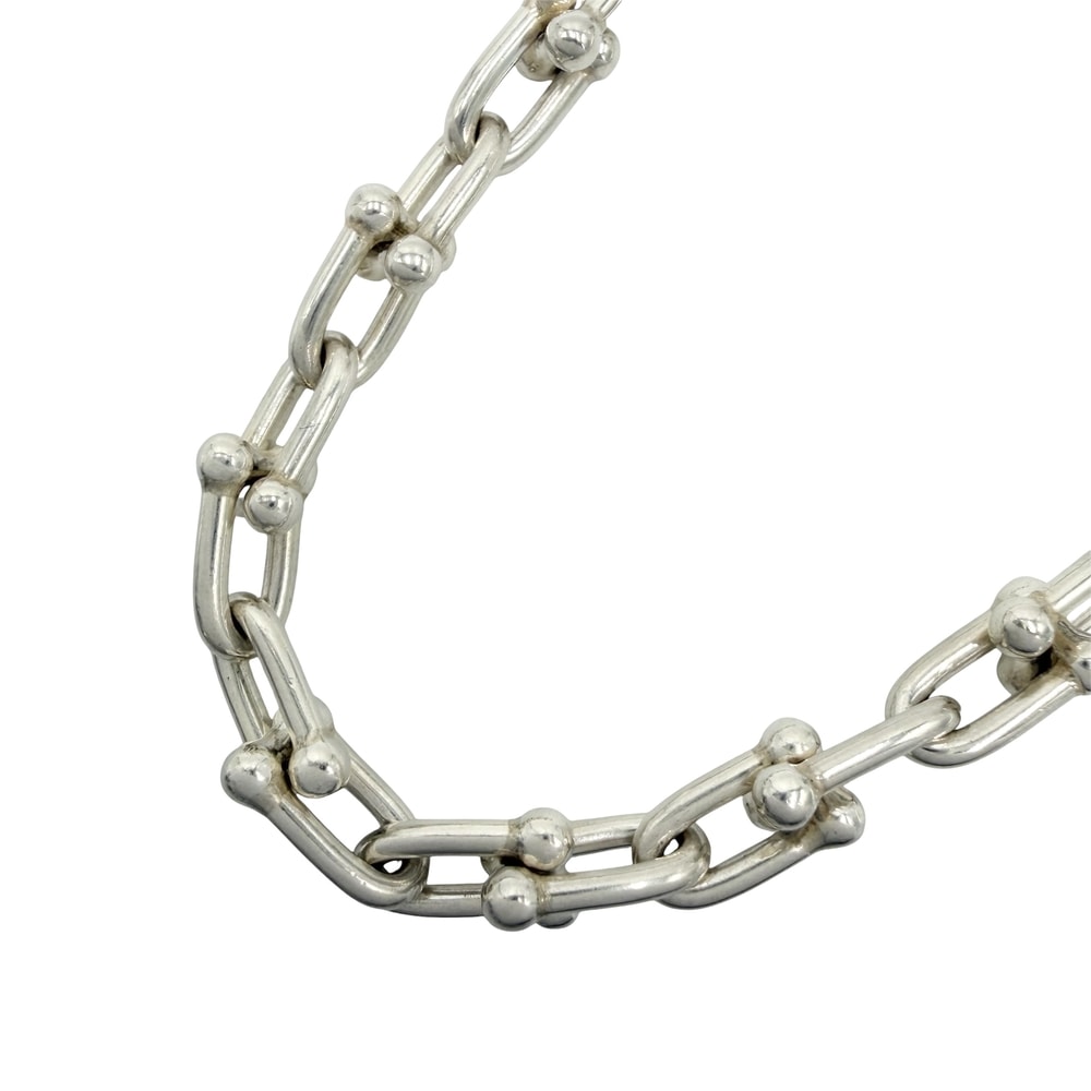 TIFFANY&Co. ティファニー ネックレス ハードウェア スモールリンク アジャスター付き ジュエリー アクセサリー シルバー925 レディース 約47.1g【中古品】