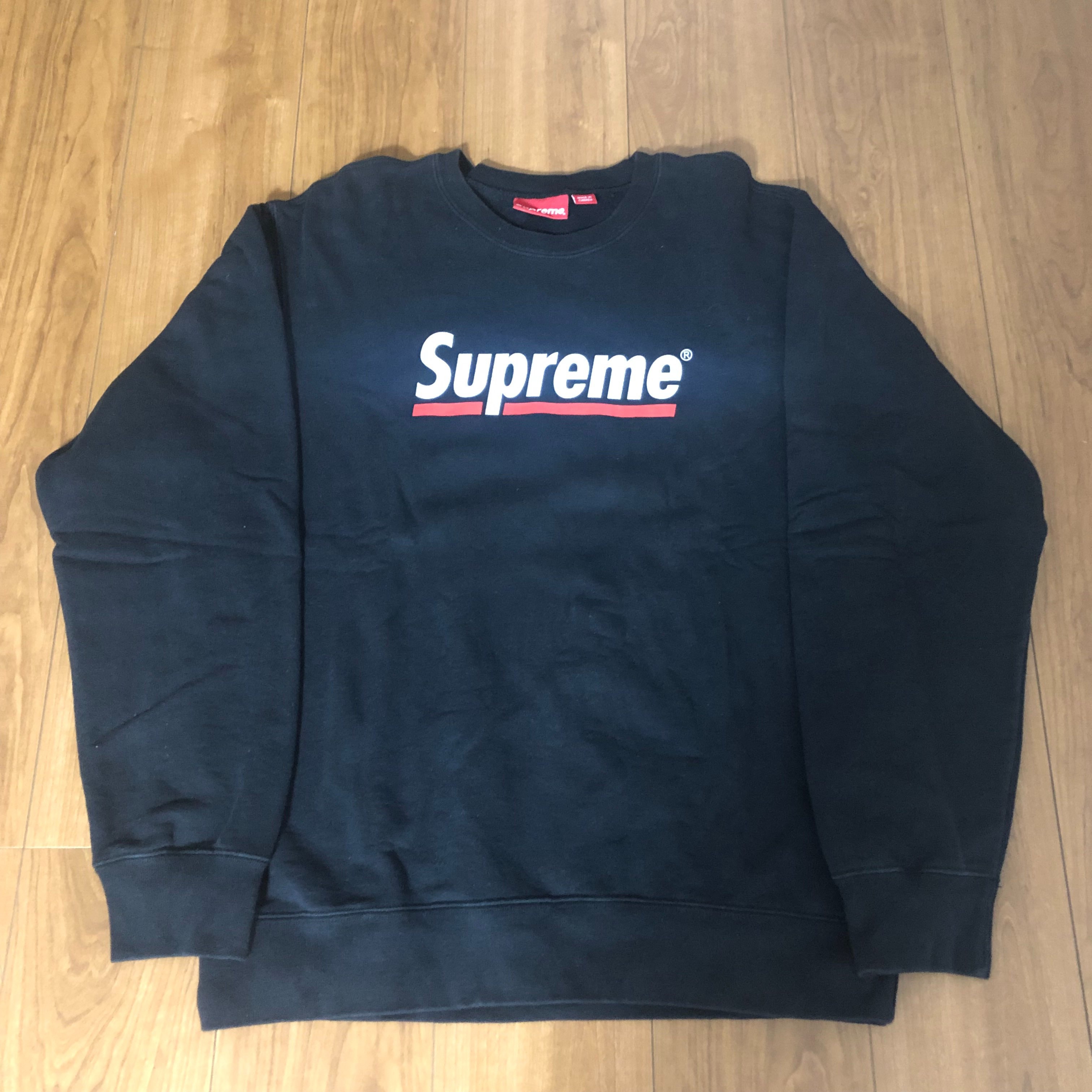 Supreme Underline Crewneck "Black"