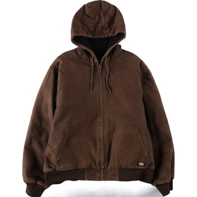 古着 ディッキーズ Dickies アクティブジャケットタイプ 中綿入り ダックフルジップパーカー メンズXL相当/eaa645748