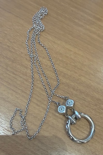 Chrome Hearts Eyewear Loop Dice Necklace "Silver"