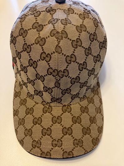 GUCCI Original GG Canvas Baseball Hat With Web "Beige/Ebony"