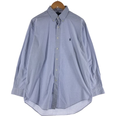古着 ラルフローレン Ralph Lauren YARMOUTH 長袖 ボタンダウンチェックシャツ メンズL相当/eaa536484