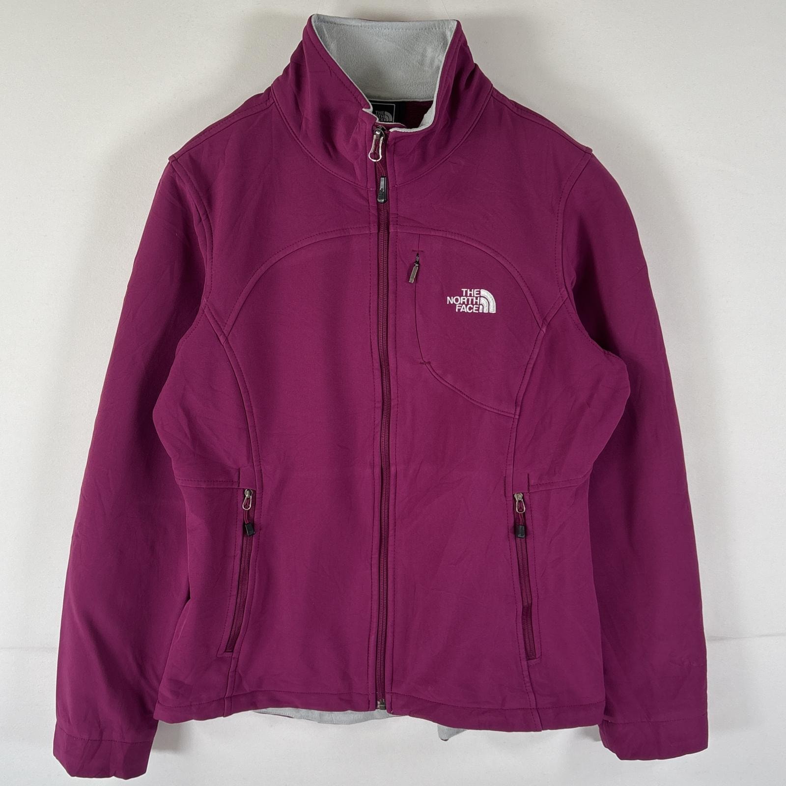 古着 ザ・ノースフェイス THE NORTH FACE シェルジャケット フルジップ ナイロン ロゴ刺繍 M  パープル レディース